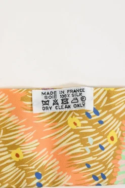 Multi-colour silk 'En Liberte !' Twilly scarf featuring original artwork by Carine Brancowitz