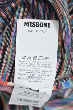 Multi-colour wool-blend knit two-piece set with crewneck T-shirt and contrast-trimmed button front cardigan