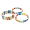 Multi-coloured enamel and gold-tone metal Cherry Bomb bracelet set