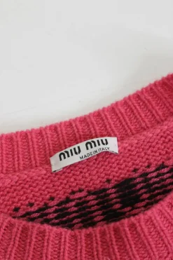 Multi-coloured gradient dip-dye-effect cashmere intarsia cactus crewneck pullover sweater