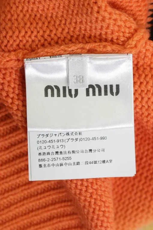 Multi-coloured gradient dip-dye-effect cashmere intarsia cactus crewneck pullover sweater