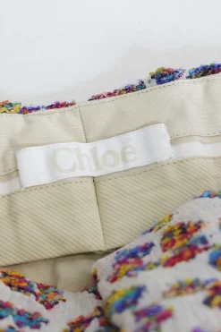 Multi-coloured viscose-silk blend leopard jacquard pleated boxy shorts