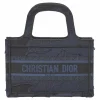Navy camouflage embroidered canvas mini Book Tote