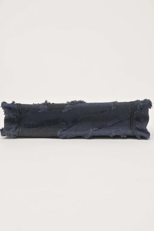 Navy camouflage embroidered canvas mini Book Tote