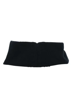 Navy cashmere Ottoman knit visor