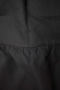 Navy cotton twill skirt, gathered in the middle