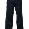 Navy cotton-blend low-rise skinny pants