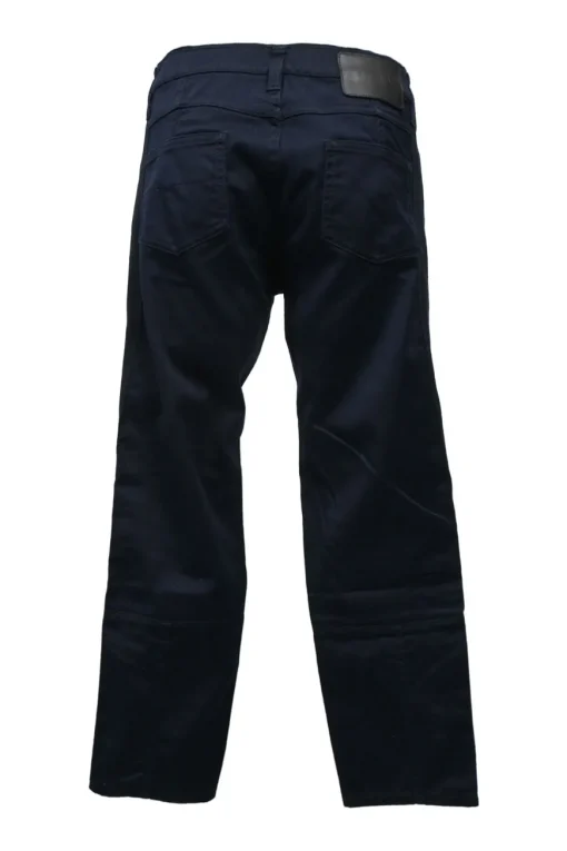 Navy cotton-blend low-rise skinny pants