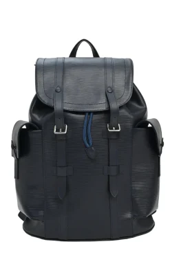 Navy Epi leather Christopher backpack