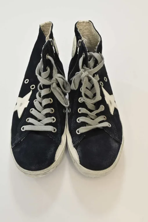 Navy Francy Suede High-top Sneakers