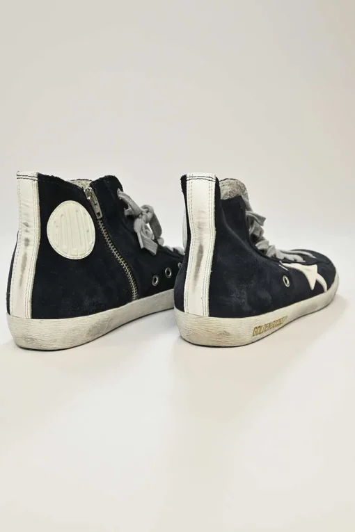 Navy Francy Suede High-top Sneakers