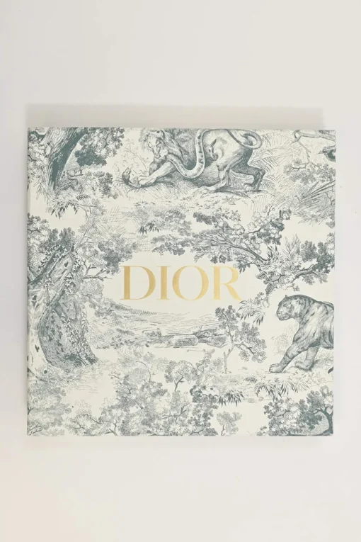 Navy fringe silk scarf featuring Dior Animals Cruise 2020 monkey motif
