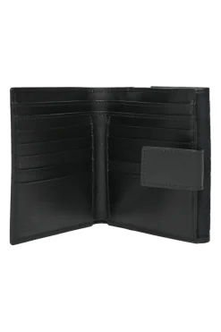 Navy GG Monogram Canvas and Leather Compact Wallet