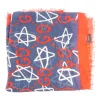 Navy Ghost Stars Modal &amp; Silk GG Star Print Large Square Scarf