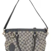 Navy Guccissima monogram canvas and leather Sukey tote with detachable shoulder strap