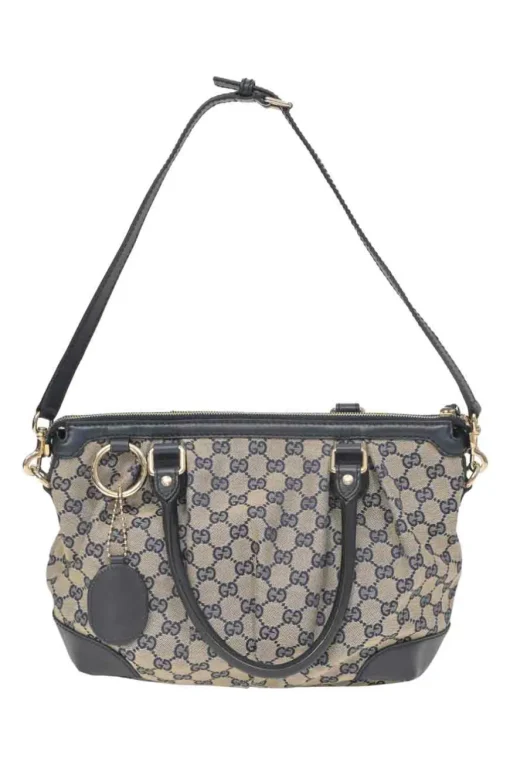 Navy Guccissima monogram canvas and leather Sukey tote with detachable shoulder strap