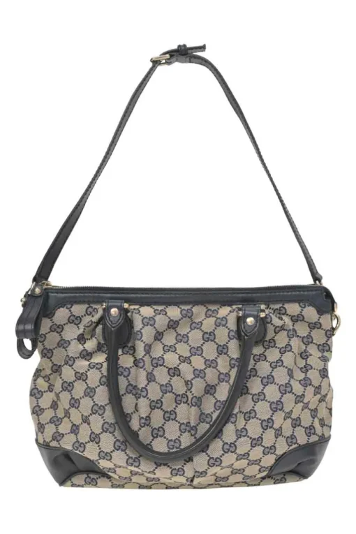 Navy Guccissima monogram canvas and leather Sukey tote with detachable shoulder strap