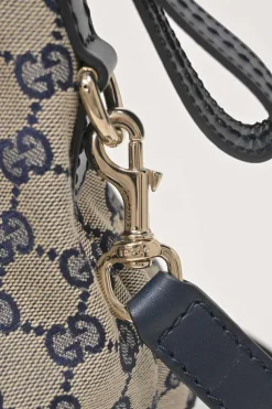 Navy Guccissima monogram canvas and leather Sukey tote with detachable shoulder strap