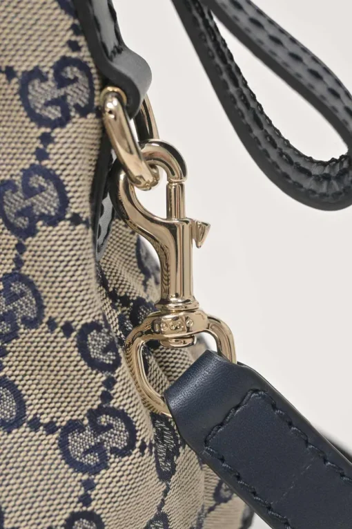 Navy Guccissima monogram canvas and leather Sukey tote with detachable shoulder strap
