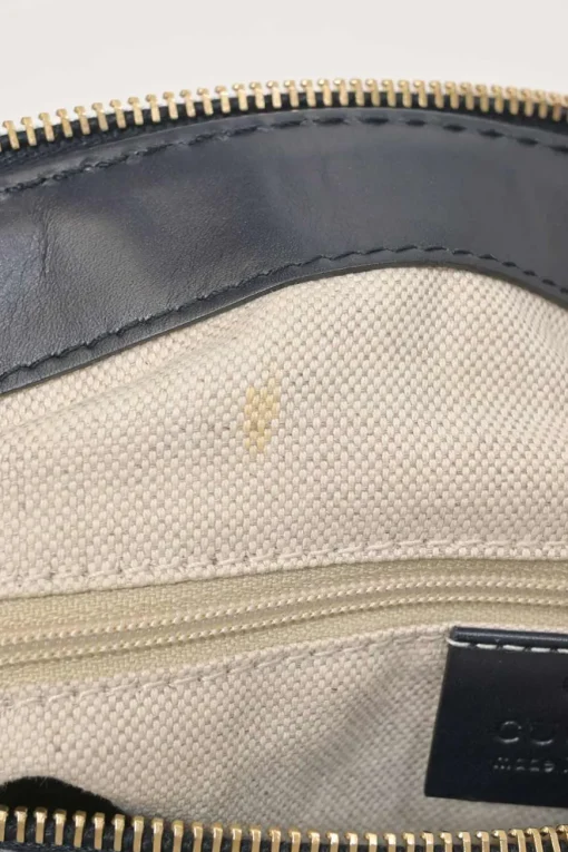 Navy Guccissima monogram canvas and leather Sukey tote with detachable shoulder strap