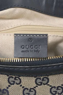 Navy Guccissima monogram canvas and leather Sukey tote with detachable shoulder strap