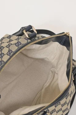Navy Guccissima monogram canvas and leather Sukey tote with detachable shoulder strap