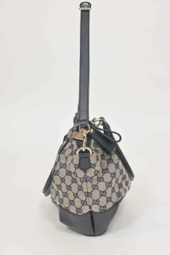 Navy Guccissima monogram canvas and leather Sukey tote with detachable shoulder strap