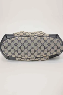 Navy Guccissima monogram canvas and leather Sukey tote with detachable shoulder strap