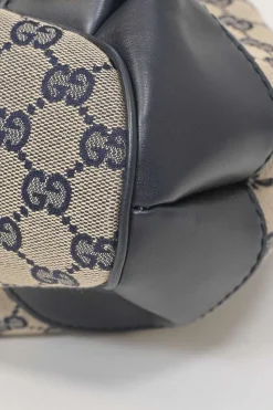 Navy Guccissima monogram canvas and leather Sukey tote with detachable shoulder strap