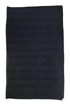 Navy H jacquard scarf