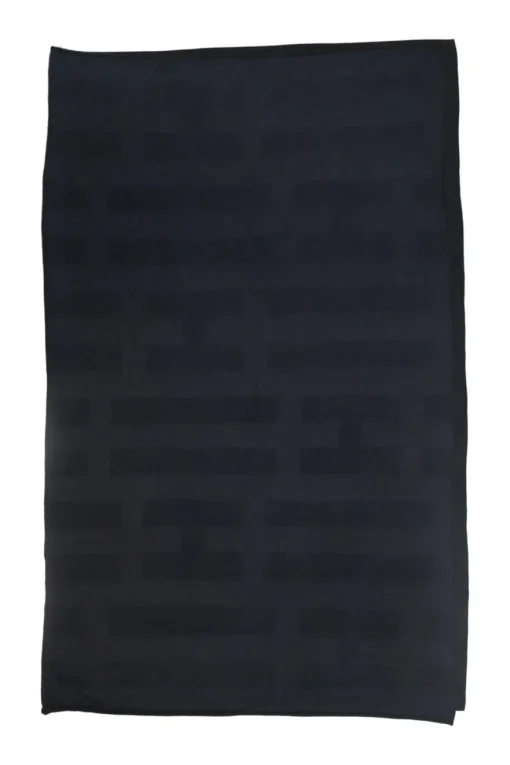 Navy H jacquard scarf