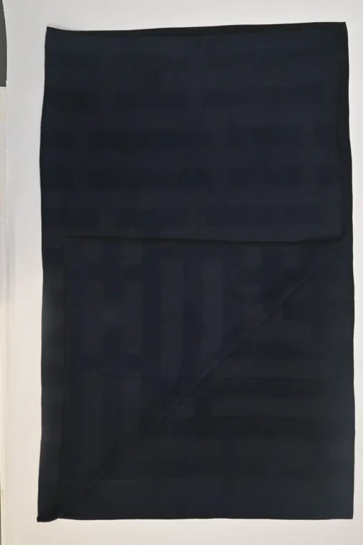 Navy H jacquard scarf