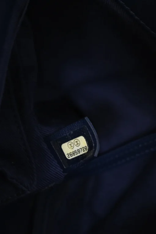 Navy matelassé aged lambskin leather Coco Allure shopping tote