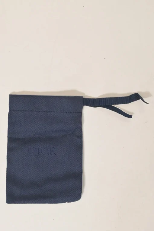 Navy Oblique canvas and leather card holder