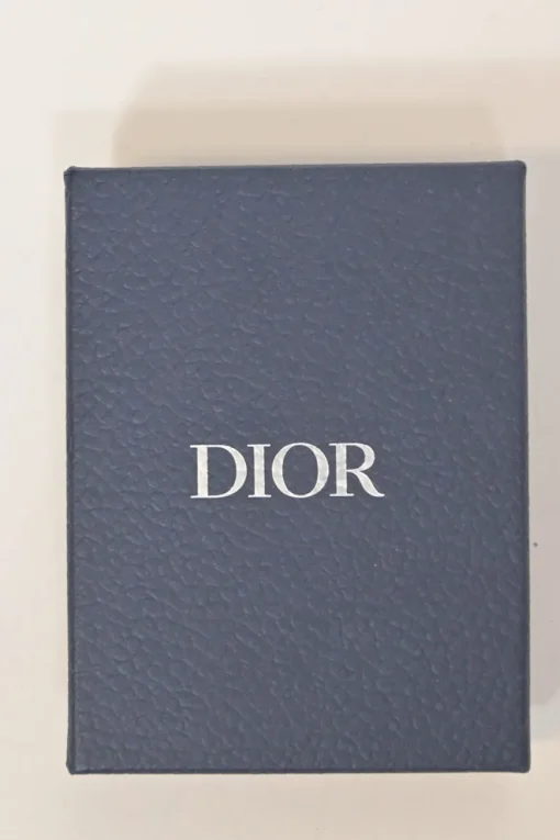Navy Oblique canvas and leather card holder