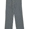 Navy polyester-blend Oblique jacquard mid-rise straight-leg trousers