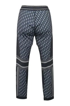 Navy polyester-blend Olique monogram digi-print pull-on skinny pants