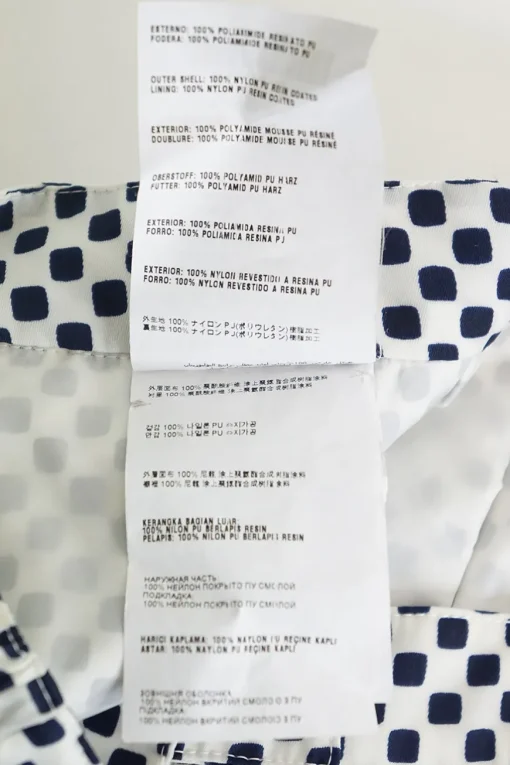 Navy resin-coated nylon graphic square print pleated mini skit