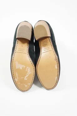 Navy suede and leather Western-style Dicker zip-up ankle boots