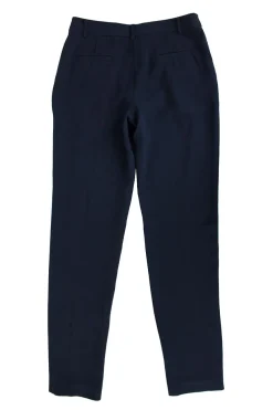 Navy Tapered Trousers With Angled Lapel Blazer Set