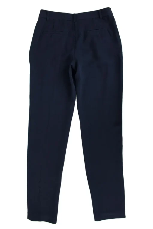 Navy Tapered Trousers With Angled Lapel Blazer Set