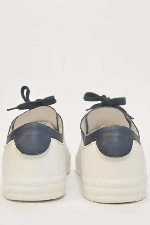 Navy two-tone leather and rubber low-top CC sneakers