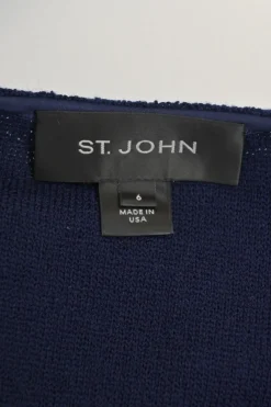 Navy wool-blend ponte-knit plunge neck peplum tailored jacket and pull-on pencil skirt suit set
