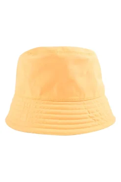 Neon Orange Technical Fabric Bucket Hat with Prada Linea Rosso Logo