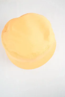 Neon Orange Technical Fabric Bucket Hat with Prada Linea Rosso Logo