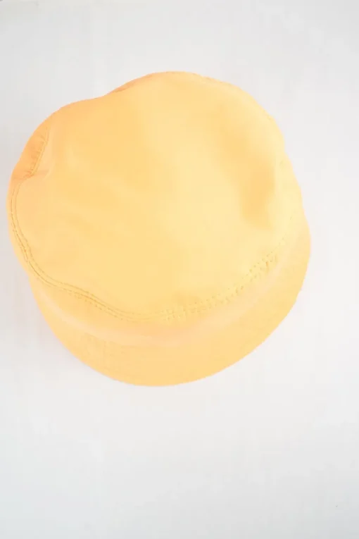Neon Orange Technical Fabric Bucket Hat with Prada Linea Rosso Logo