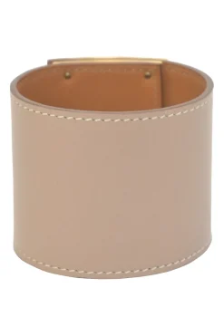 Neutral Barenia leather Kelly Dog Extreme bracelet with gold-tone metallic hardware