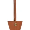 Neutral calfskin leather Bucket Triomphe bucket bag with adjustable shoulder strap