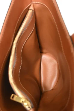 Neutral calfskin leather Bucket Triomphe bucket bag with adjustable shoulder strap