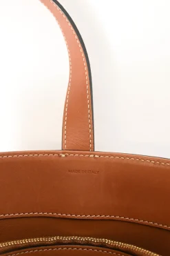 Neutral calfskin leather Bucket Triomphe bucket bag with adjustable shoulder strap